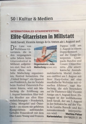 Elite-Gitarristen in Millstatt 